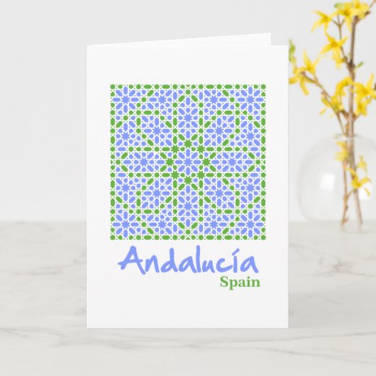 Andalusian Tiles 7 カード (黄色い花)
