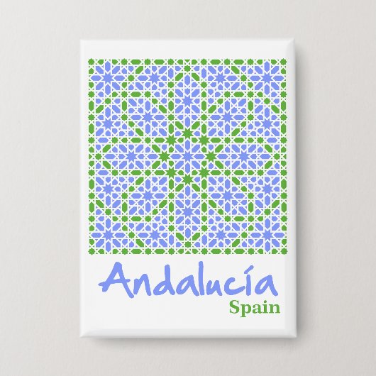 Andalusian Tiles 7 缶バッジ (正面)