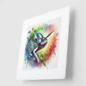 Andean Chameleon 280824AREF145 - Watercolor スクエア壁時計 (傾斜)