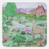 Andean Mountains Sticker スクエアシール (正面)