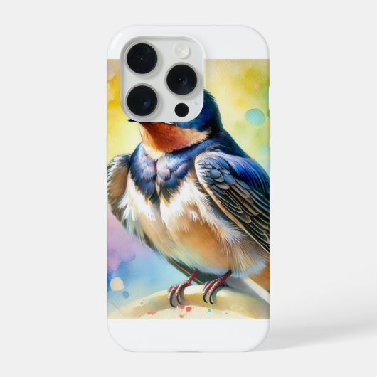 Andean swallow 210724AREF111 - Watercolor iPhoneケース (裏面)