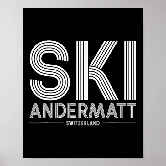 Andermatt Ski Resort Swiss Alps Skiing Switzerland ポスター (正面)