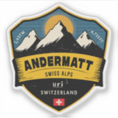Andermatt , swiss alps , Switzerland シール (正面)