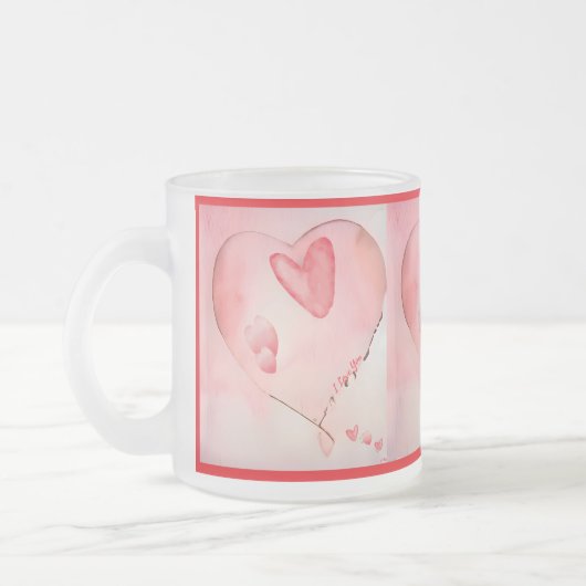 Anders Artistry* I LOVE YOU* Two-Tone Coffee Mug フロストグラスマグカップ (左)