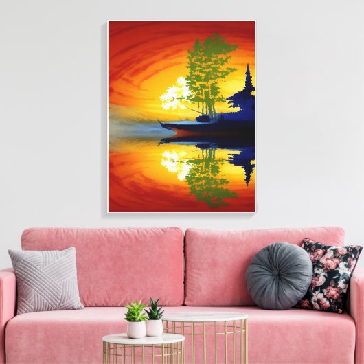 Anders Artistry* Mirrored Sun* キャンバスプリント (インサイチュ (リビング))