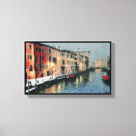 Anders Artistry* Rain On The Window In Venice* キャンバスプリント