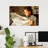 Anders Zorn - Reading CC0275 Poster ポスター (ホームオフィス)