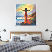 AndersArtistry「モーニング賞*水彩 キャンバスプリント (インサイチュ (寝室))