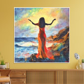 AndersArtistry「モーニング賞*水彩 キャンバスプリント (インサイチュ (リビング))