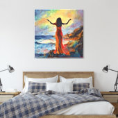 AndersArtistry「モーニング賞*水彩 キャンバスプリント (インサイチュ (寝室))