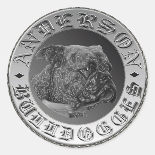 Anderson Buldoggsステッカー/デカール ラウンドシール (正面)