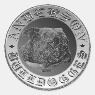 Anderson Buldoggsステッカー/デカール ラウンドシール