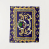 Anderson Clan Badge Personalized Blue タペストリー (正面)