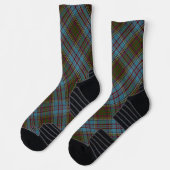 Anderson Clan Tartan Plaid Pattern Scottish ソックス (左)