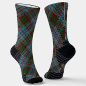 Anderson Clan Tartan Plaid Pattern Scottish ソックス (傾斜あり)