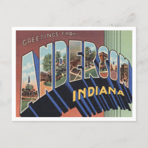 Anderson, Indiana Vintage Travel ポストカード