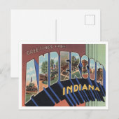 Anderson, Indiana Vintage Travel ポストカード (正面/裏面)