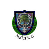 Anderson Scottish Clan Tartan and Crest フラスク