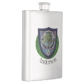 Anderson Scottish Clan Tartan and Crest フラスク (右)