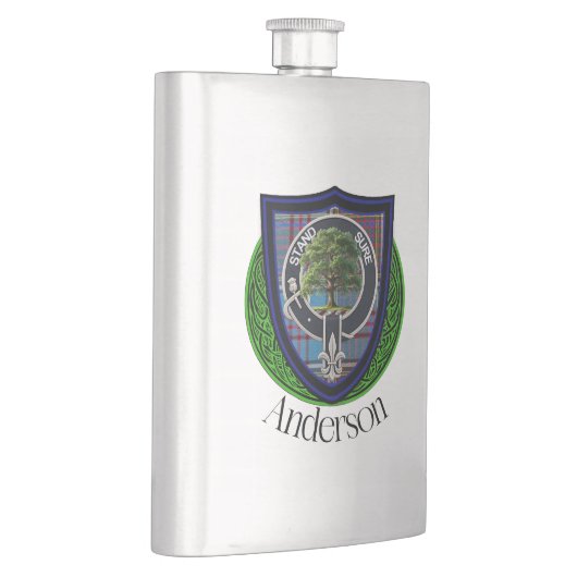 Anderson Scottish Clan Tartan and Crest フラスク (右)