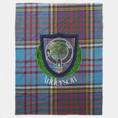 Anderson Scottish Clan Tartan & Crest フリースブランケット (正面)