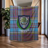 Anderson Scottish Clan Tartan & Crest フリースブランケット