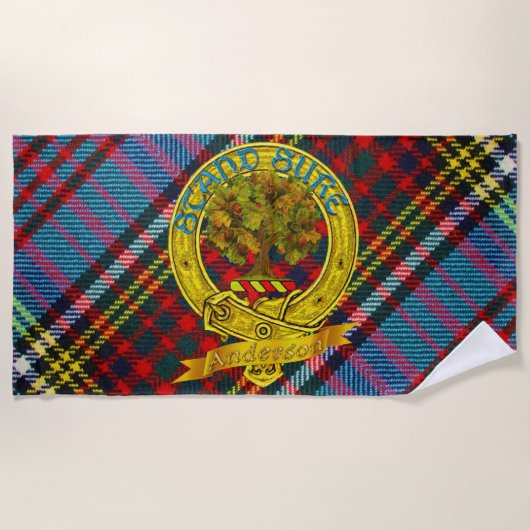 Anderson Tartan ビーチタオル (正面)