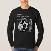 Andersonne Clan Gaelic Motto Swordsman Tシャツ (正面)