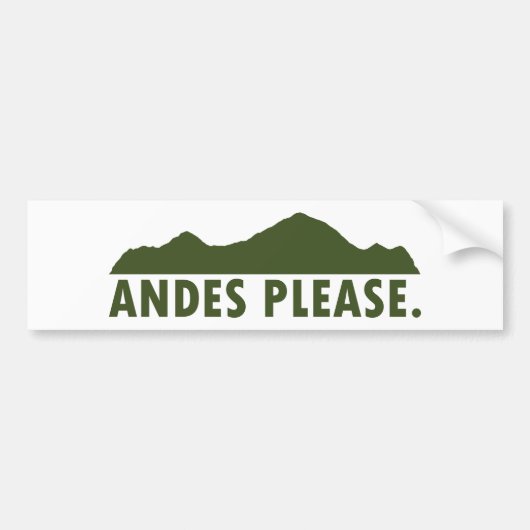 Andes Please バンパーステッカー (正面)