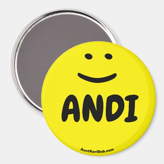ANDIイエロースマイル磁石 マグネット (正面/裏面)