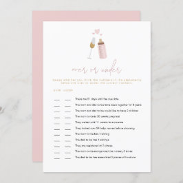 ANDIピンクポップピンのボトルのベビーゲーム 招待状