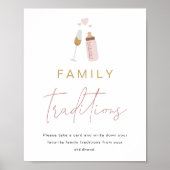 ANDIピンクポップピンのボトル家族の伝統のサイン ポスター (正面)