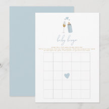 ANDIブルーポップピンのボトルベビーシャワービンゴゲーム