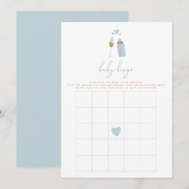 ANDIブルーポップピンのボトルベビーシャワービンゴゲーム 招待状