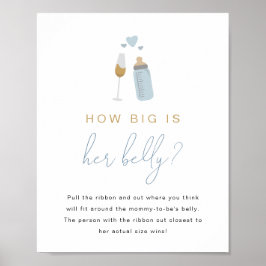 ANDIブルーポップピンのボトル彼女の腹の大きさ ポスター