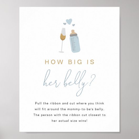 ANDIブルーポップピンのボトル彼女の腹の大きさ ポスター (正面)