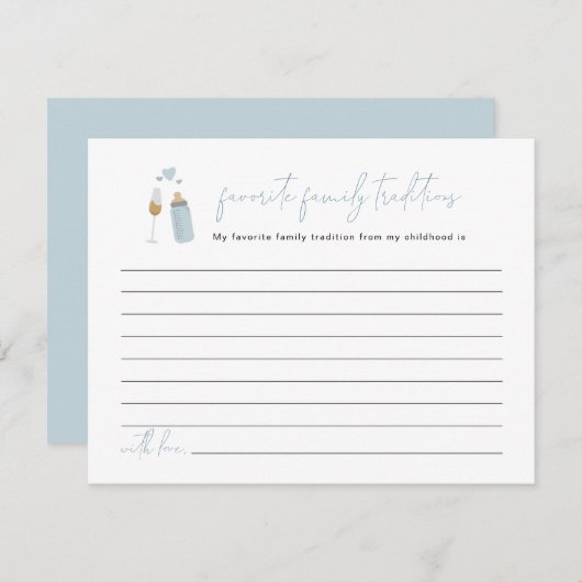 ANDIブルーポップピンボトルファミリートラディショナルエンクロス エンクロージャーカード (正面/裏面)