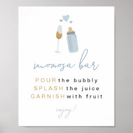 ANDIブルーポップピンボトル桃佐バー標識 ポスター