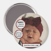 ANDI 1ヶ月退役軍人O&HTR親の子 マグネット (正面/裏面)