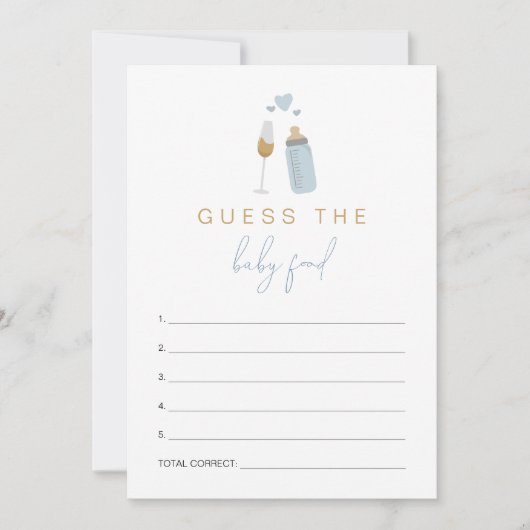 ANDI Blue Poppinのボトルがベビーフードゲームを推測 招待状 (正面)