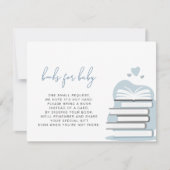 ANDI Dusty Blue Books forベビー 招待状 (正面)