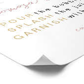 ANDI Dusty Rose Poppin' Bottles Momosa Bar Sign ポスター (角)