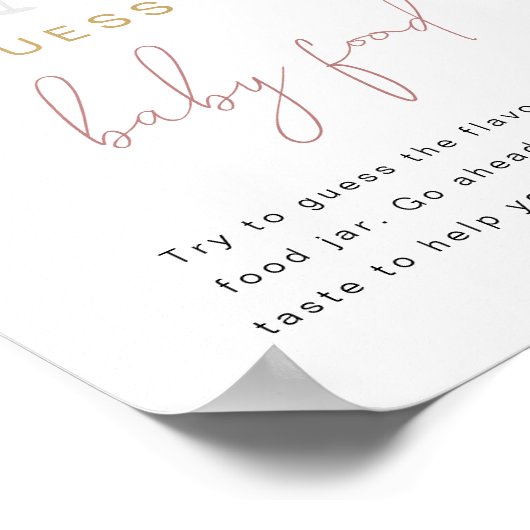 ANDI Pink Poppinのボトルがベビーフードゲームを推測 ポスター (角)