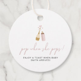 ANDI Poppinボトルがポップ・アートのシャワーを浴びる際にポップがピンク フェイバータグ