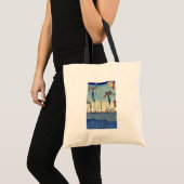 AndoのHiroshigeの浮世絵著Horikiriのアイリス庭 トートバッグ (正面(商品))