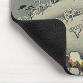 Ando、Hiroshige著Asukayamaの長引く雪 マウスパッド (コーナー)