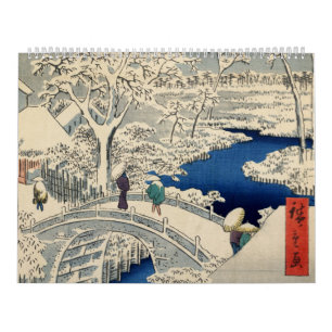 Ando Hiroshige著Meguroのドラム橋、 カレンダー