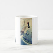 Ando、Hiroshige Uiyoe.著波のクレーン コーヒーマグカップ (中央)
