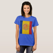 Andorra: Bandera Nacional  Tシャツ (正面フル)