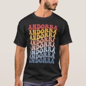 Andorra Groovy Retro Andorran Tシャツ (正面)